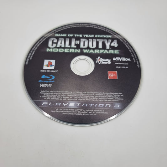 Call of Duty 4 Modern Warfare PS3 Game - Disc Only