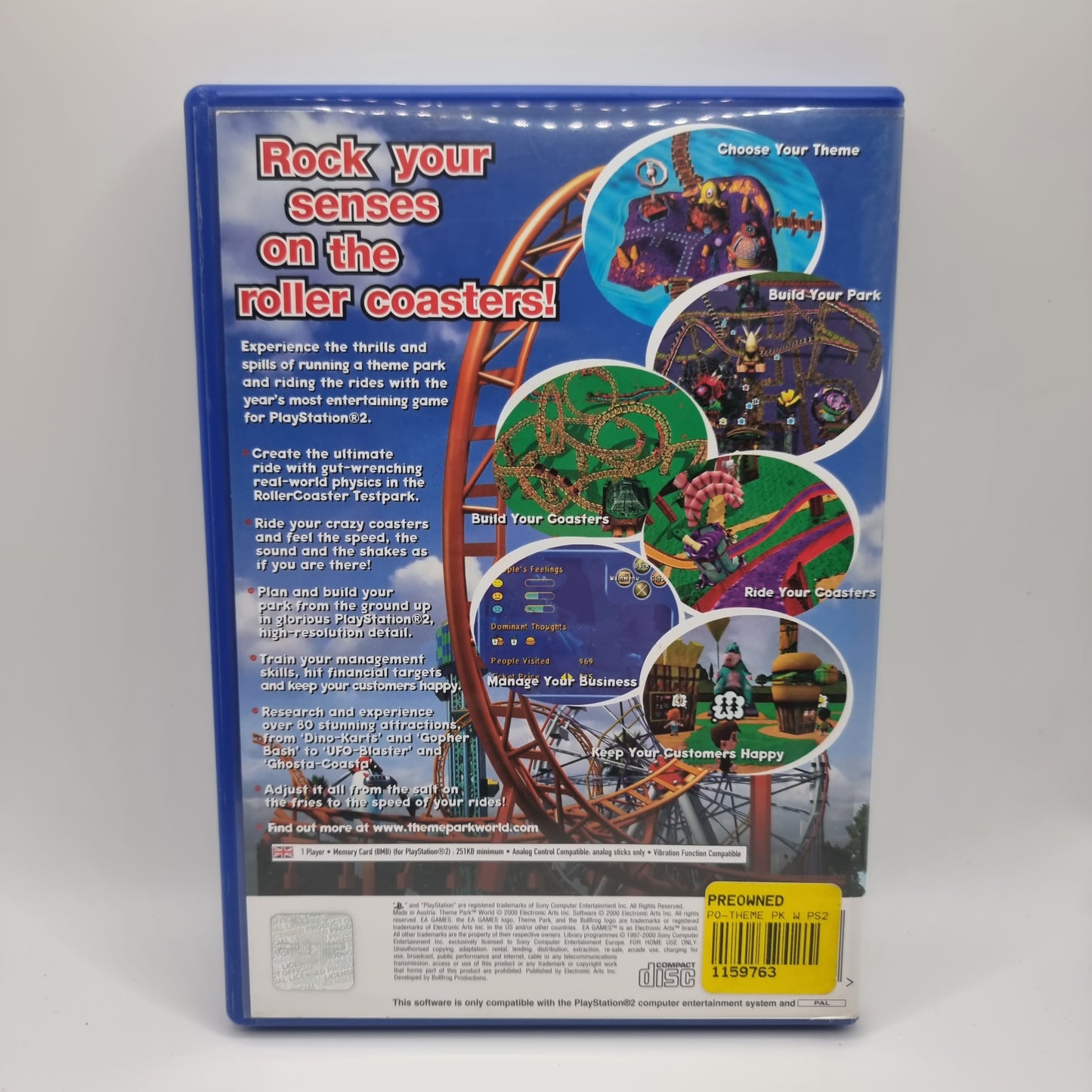 Theme Park World PS2 Game