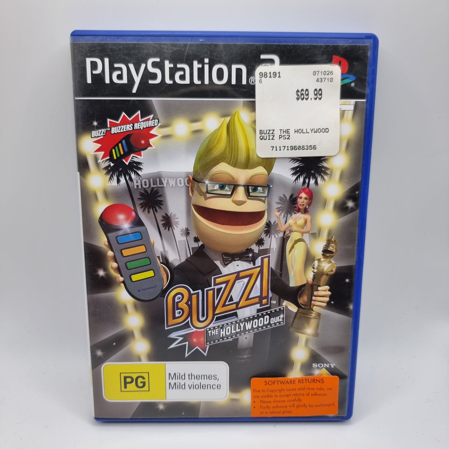 Buzz! The Hollywood Quiz PS2 Game