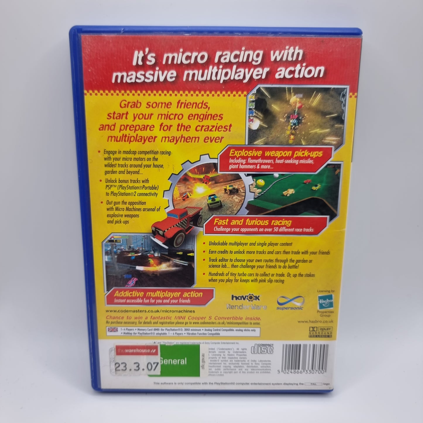 Micro Machines V4 PS2 Game