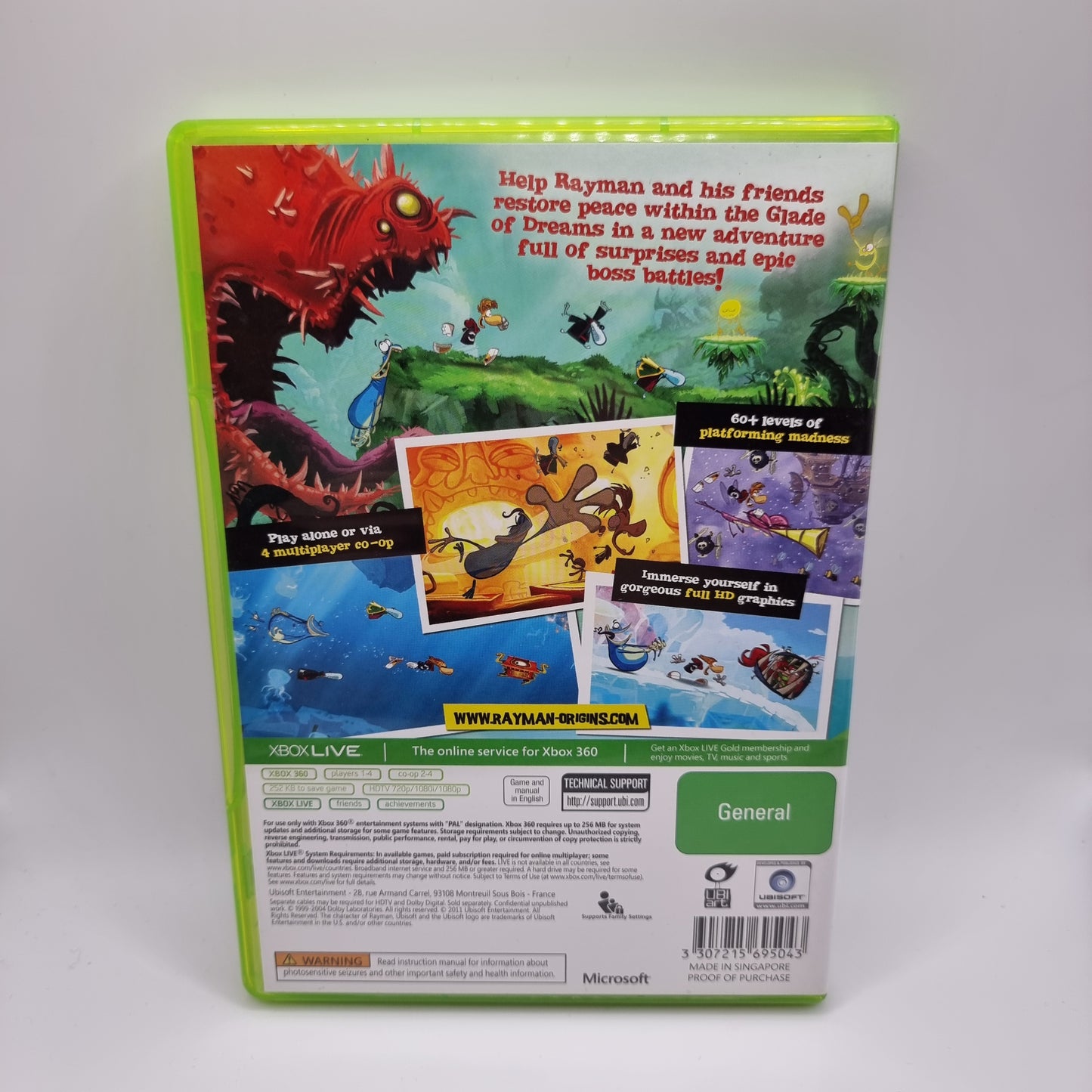 Rayman Origins Xbox 360 Game