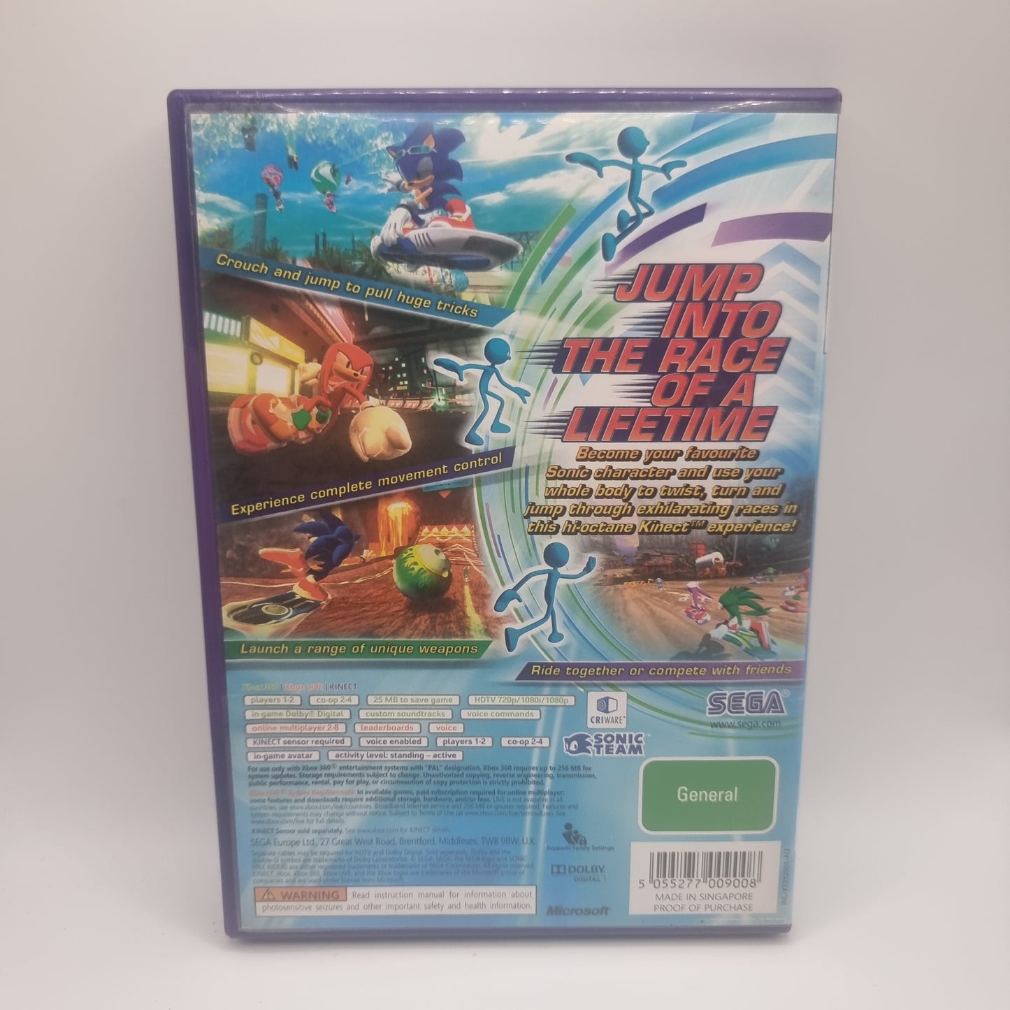 Sonic Free Riders Xbox 360 Game