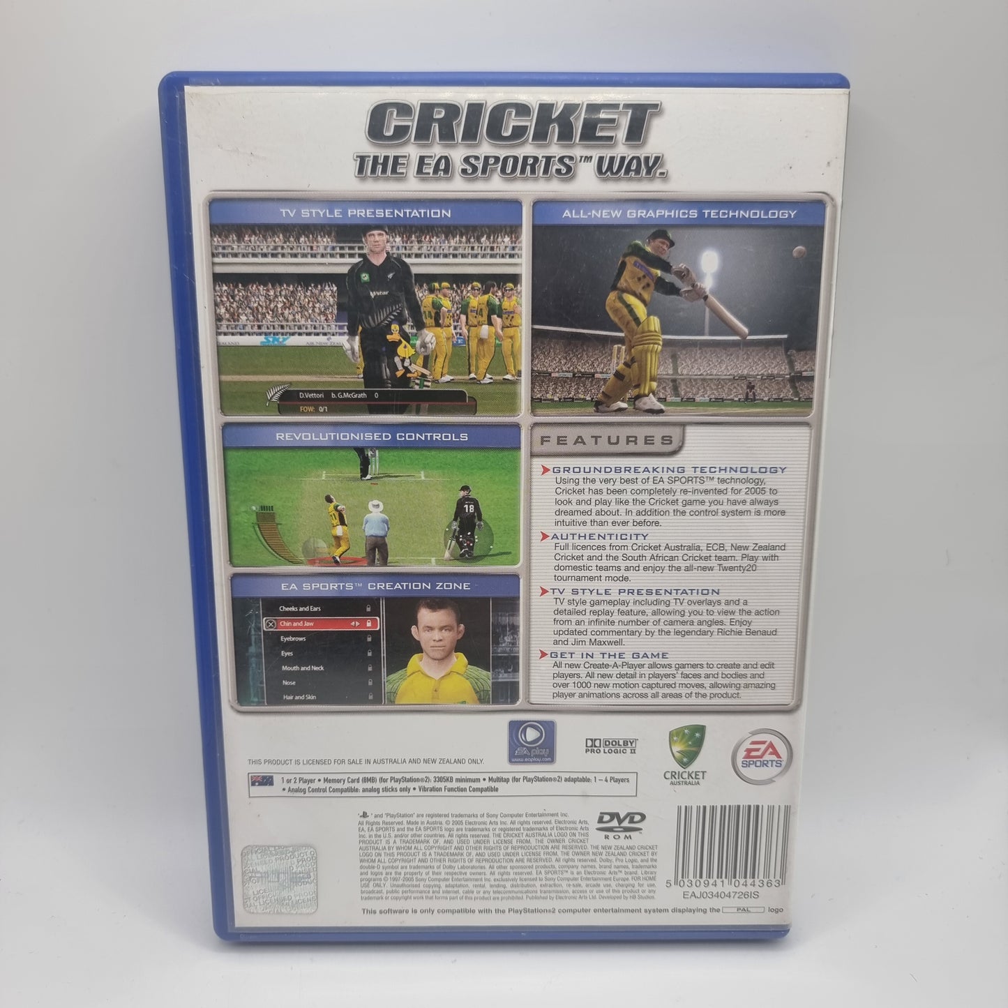 Cricket 2005 PS2 Game