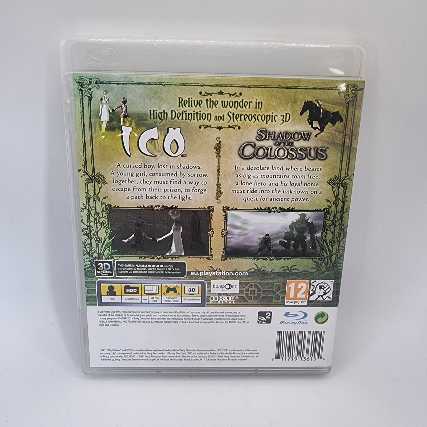 ICO and Shadow of the Colossus Classics HD Collection PS3 Game