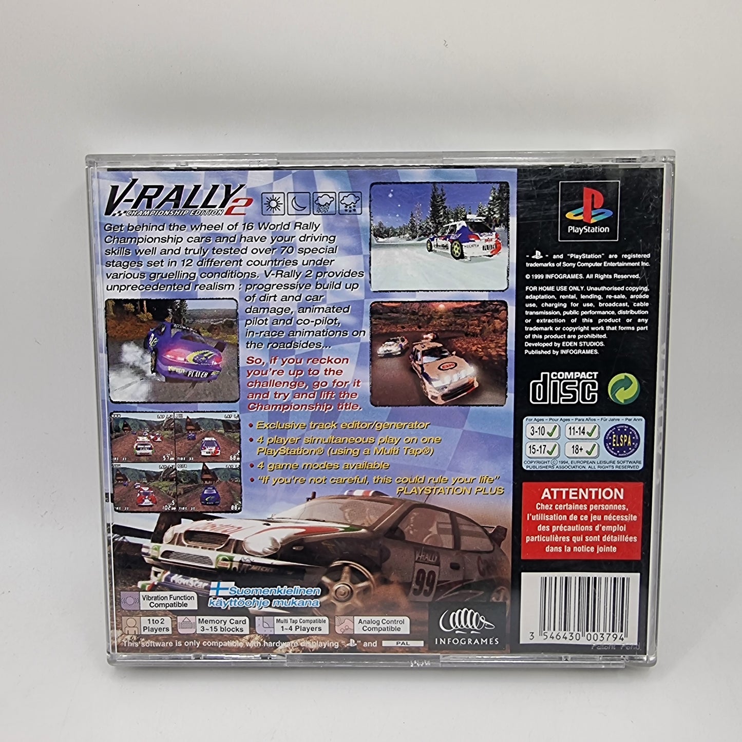 V-Rally 2 Championship Edition PS1 Game