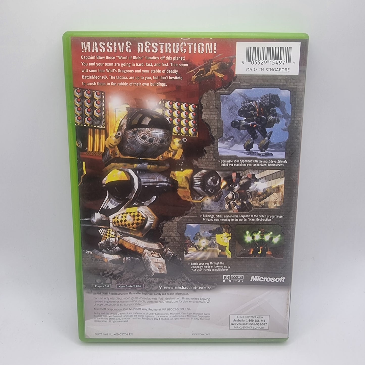 Mech Assault Xbox Game