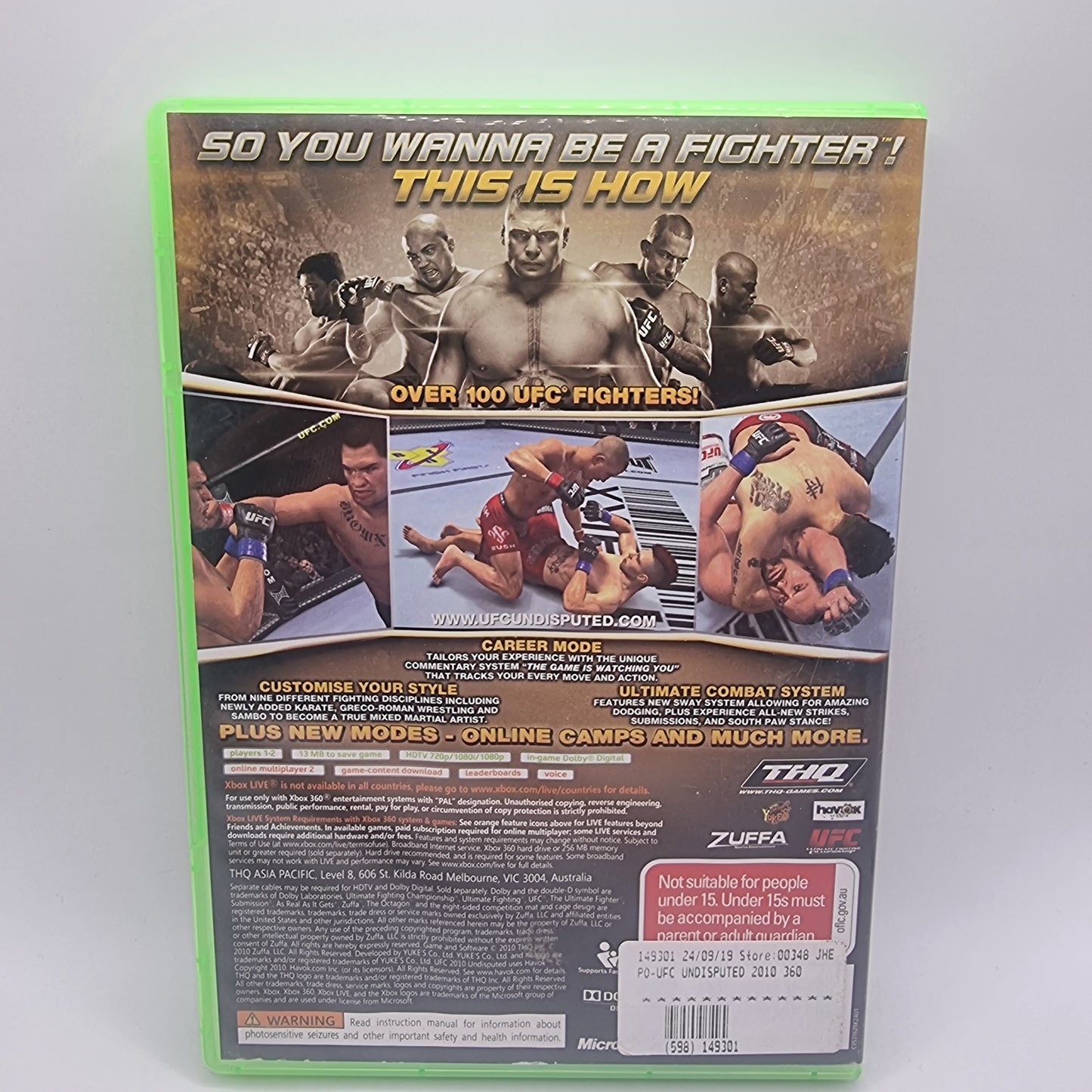 UFC Undisputed 2010 Xbox 360 Game