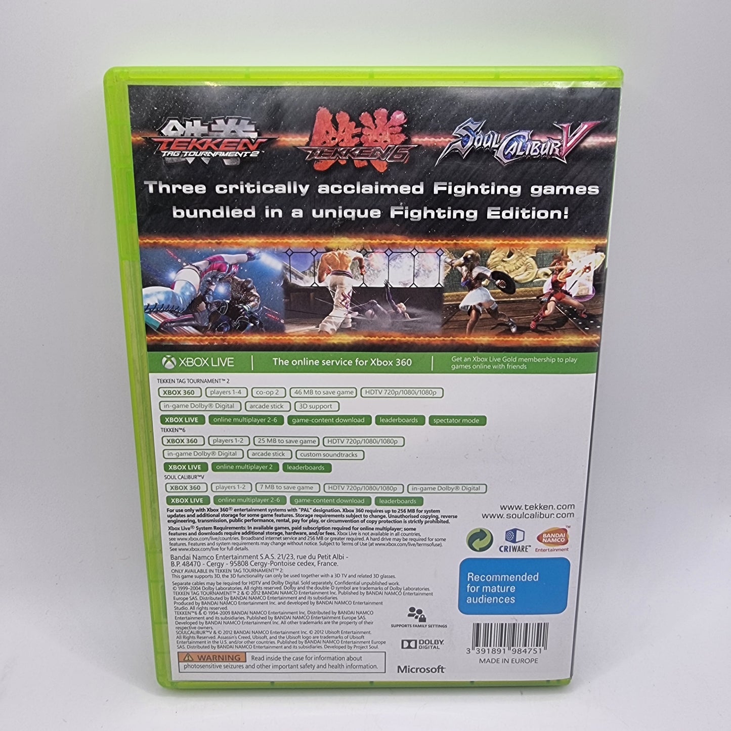 Fighting Edition - Tekken/Soul Calibur Xbox 360 Game