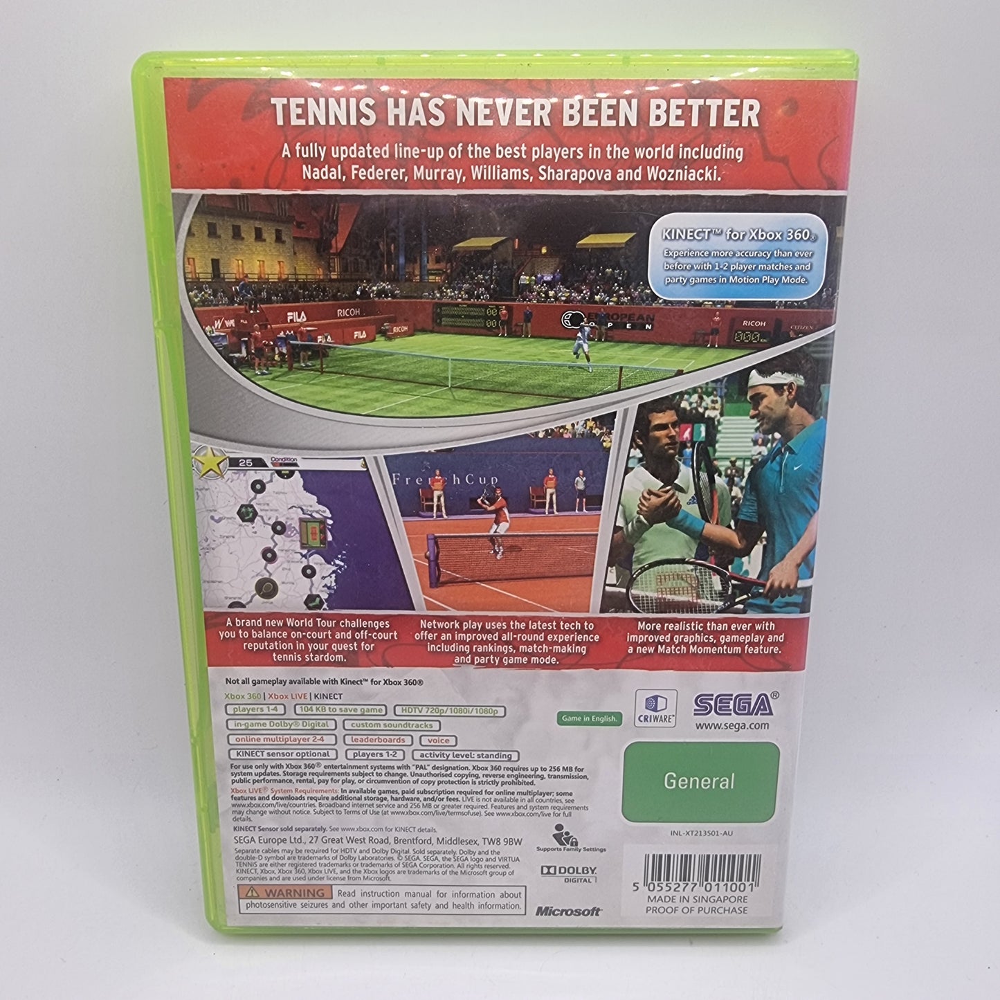 Virtua Tennis 4 Xbox 360 Game