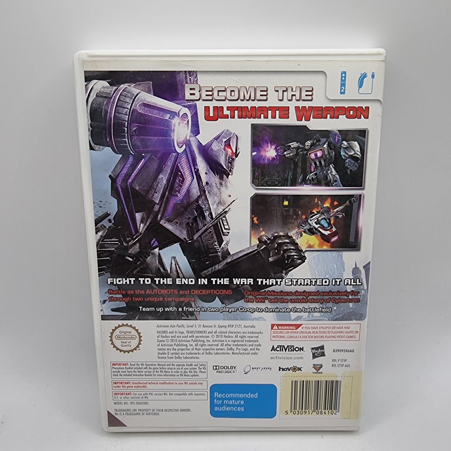 Transformers - Cybertron Adventures Wii Game