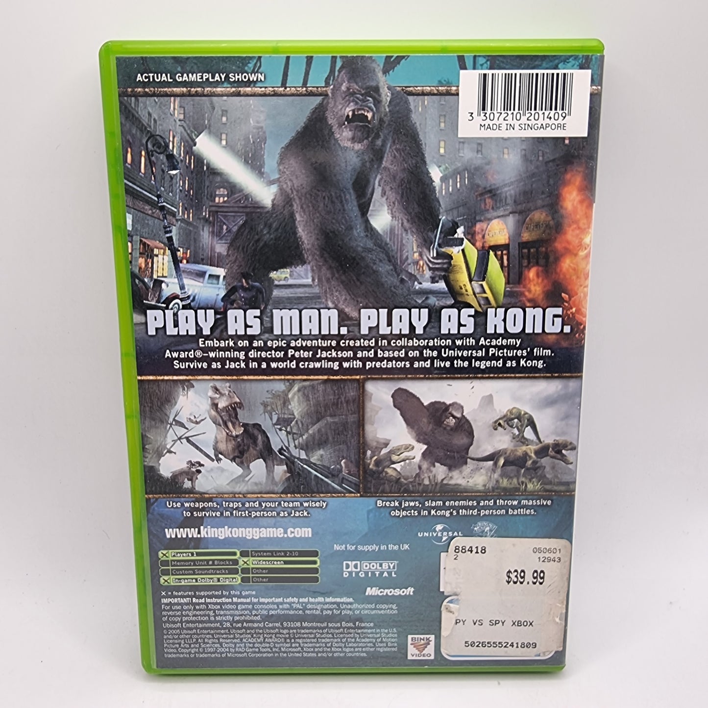 King Kong The Official Game of the Movie Xbox Game