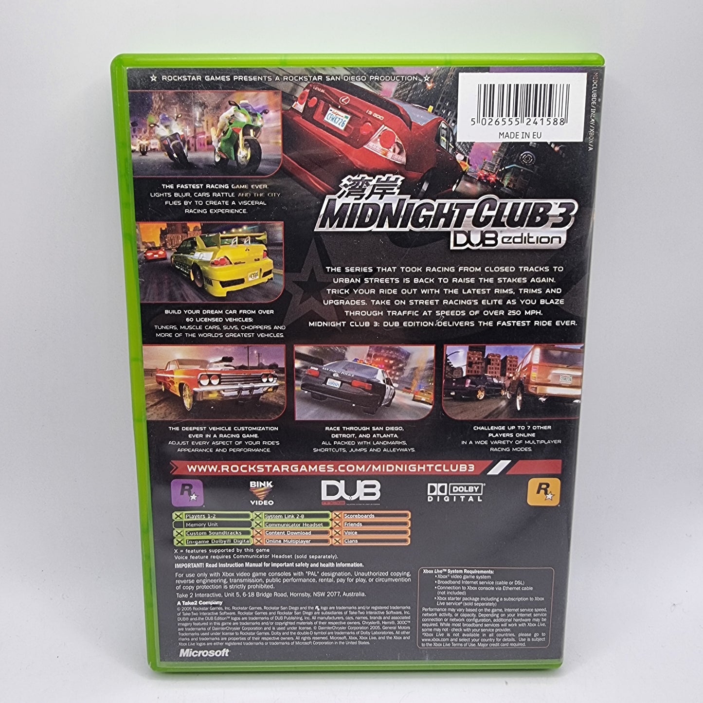 Midnight Club 3 Dub Edition Xbox Game