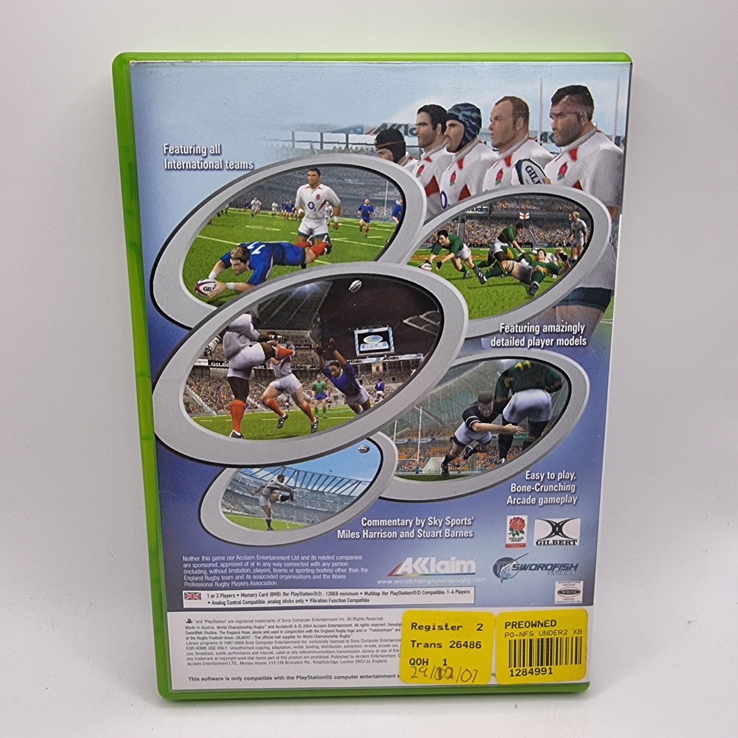 Zinzan's World Championship Rugby Xbox Game