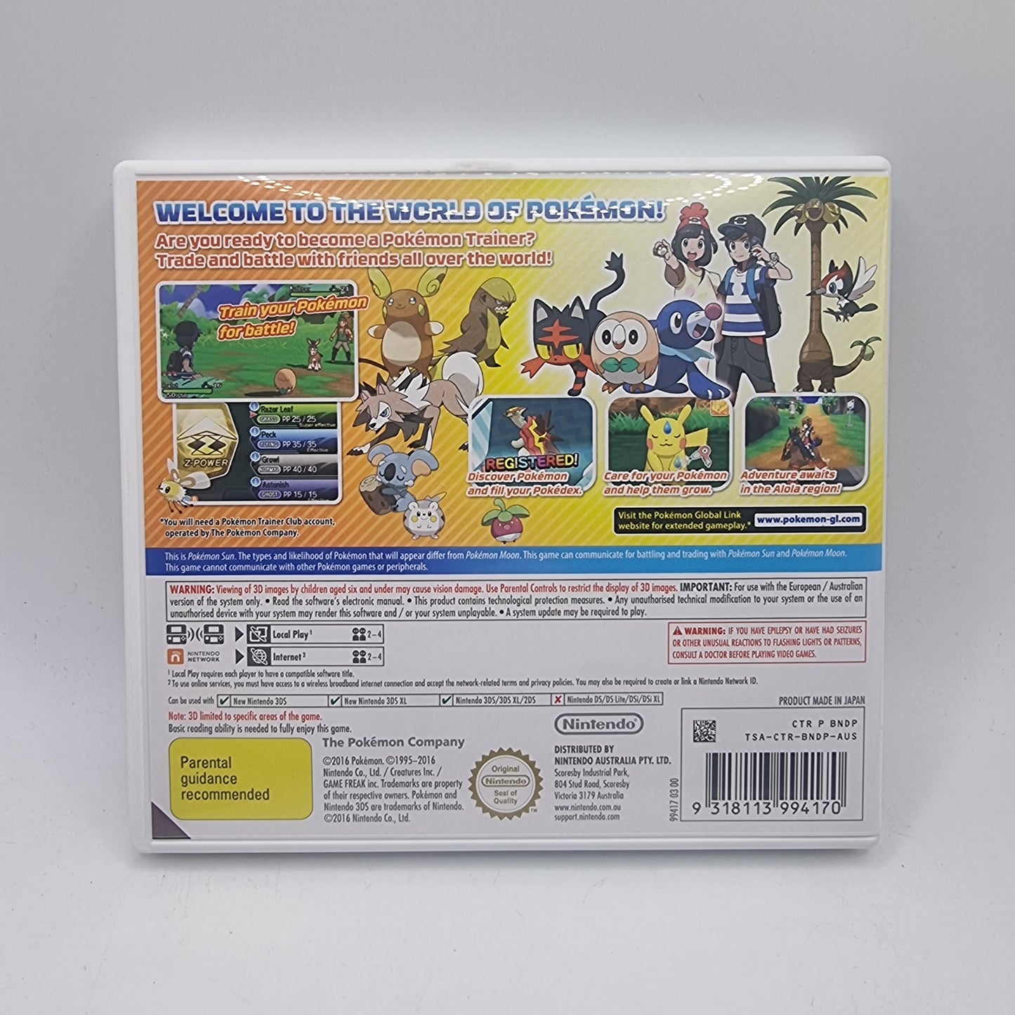 Pokemon Sun 3DS Game